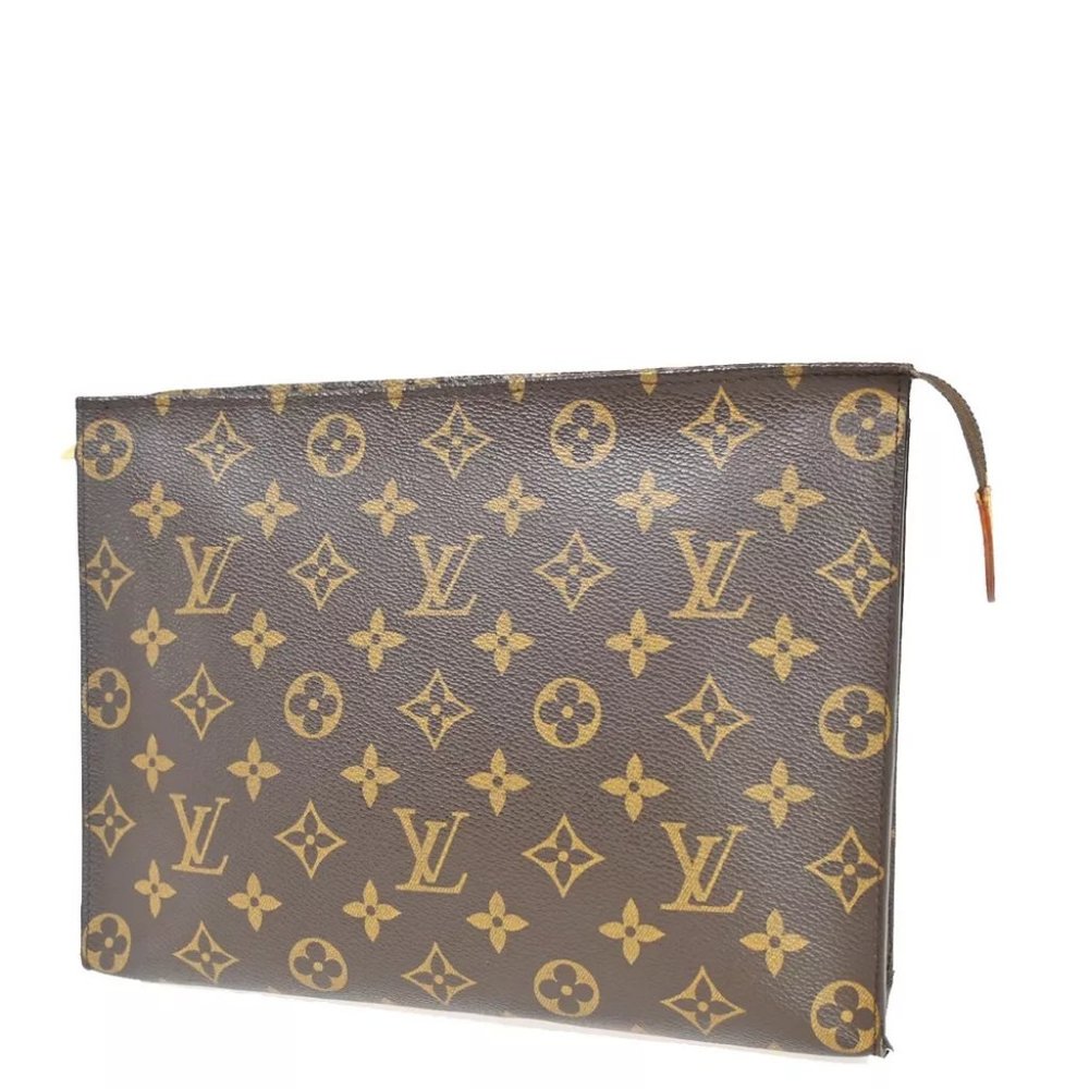 authenticity guaranteed LOUIS VUITTON Poche Toilette Clutch Pouch Bag